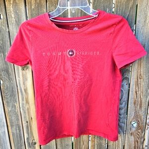 Tommy Hilfiger Red Fitted Short Sleeve T-Shirt Size S